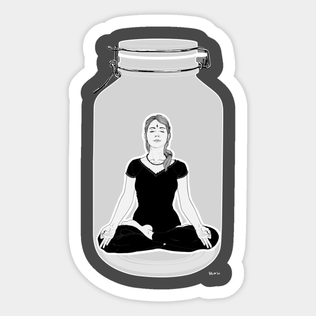 Hermetic vase - Girl version Sticker by ITEMLAB